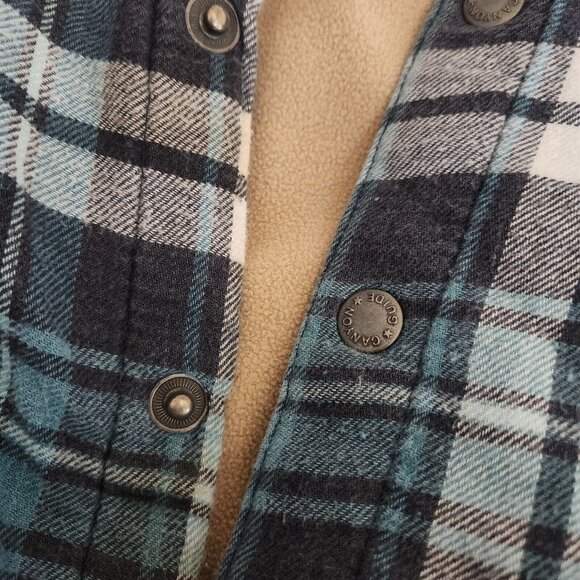 Vintage Canyon Guide Outfitters Blue Plaid Shacket‎ Jacket Mens 2X XXL Fleece - Picture 11 of 16